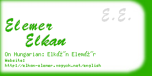 elemer elkan business card